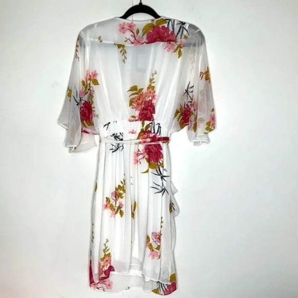 CITY Chic Wrap Dress Beloved Ivory floral boho‎ size S / 16 new! - Picture 6 of 11